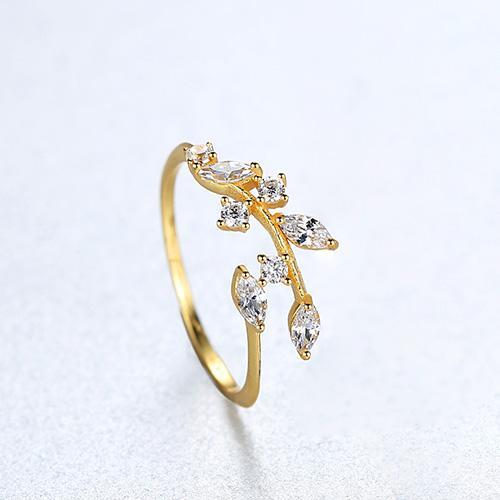 leaf engagement ring