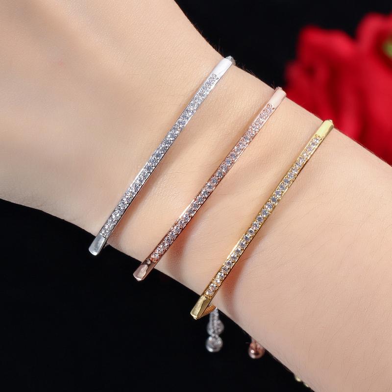 CZ Rose Gold Color Bracelet - EZdeels