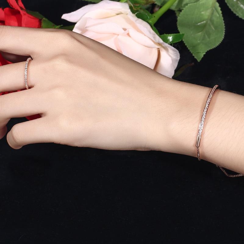 CZ Rose Gold Color Bracelet - EZdeels