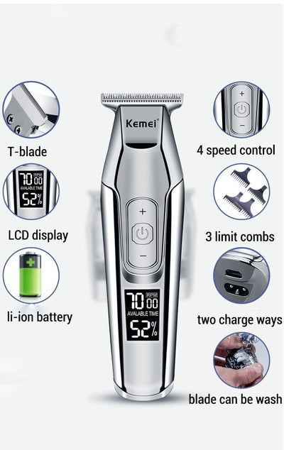 LCD Display Hair Clipper - EZdeels