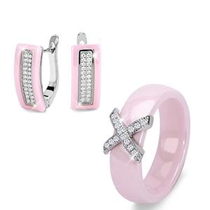 Cubic Zircon Ring And Earring Set - EZdeels