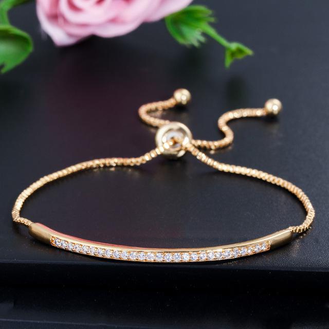 CZ Rose Gold Color Bracelet - EZdeels