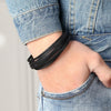 Stainless Steel Leather Bracelet - EZdeels