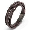 Stainless Steel Leather Bracelet - EZdeels