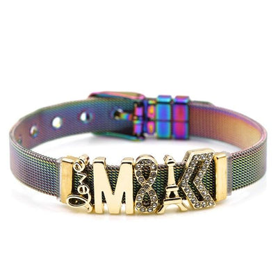 Love Heart Beaded Mesh Bracelet - EZdeels