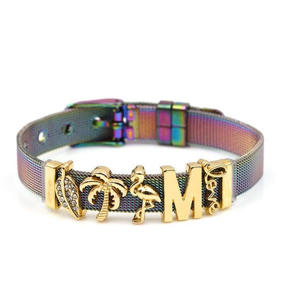 Love Heart Beaded Mesh Bracelet - EZdeels