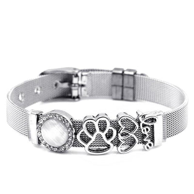 Love Heart Beaded Mesh Bracelet - EZdeels