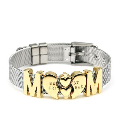 Love Heart Beaded Mesh Bracelet - EZdeels