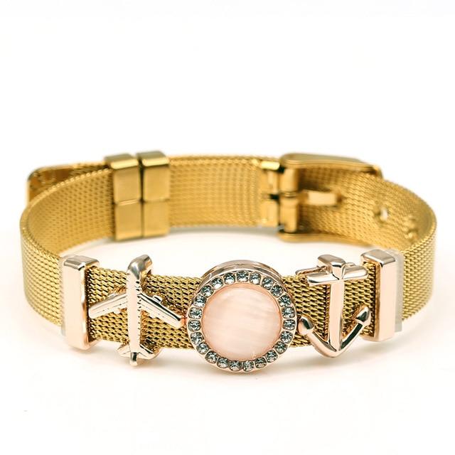 Love Heart Beaded Mesh Bracelet - EZdeels