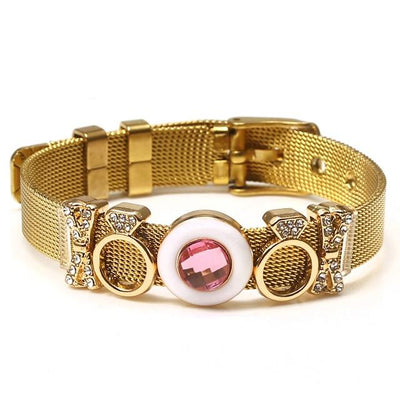 Love Heart Beaded Mesh Bracelet - EZdeels