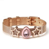 Love Heart Beaded Mesh Bracelet - EZdeels