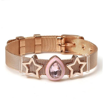 Love Heart Beaded Mesh Bracelet - EZdeels