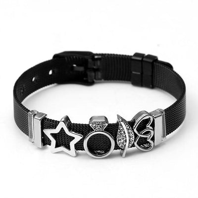 Love Heart Beaded Mesh Bracelet - EZdeels