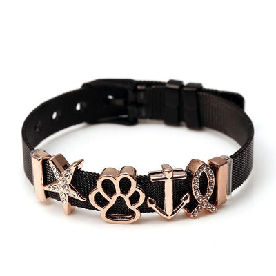 Love Heart Beaded Mesh Bracelet - EZdeels