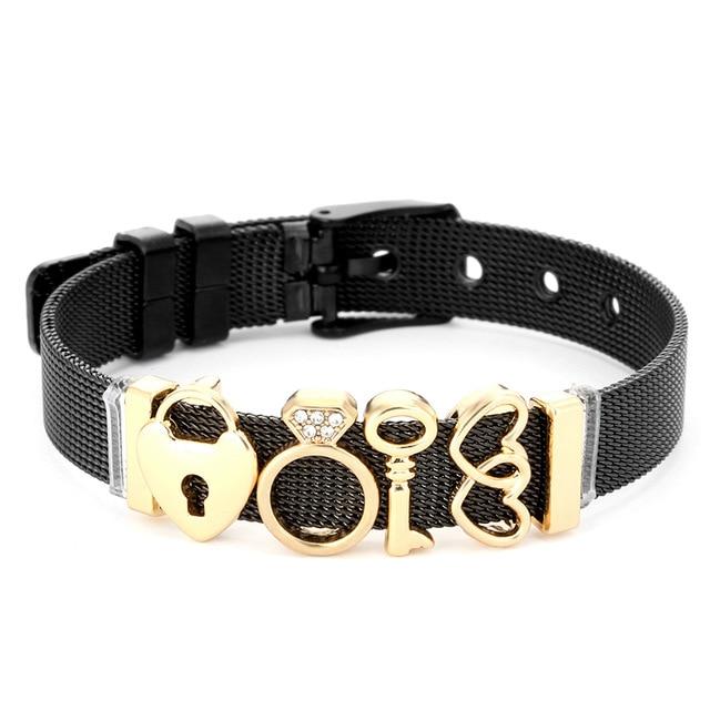 Love Heart Beaded Mesh Bracelet - EZdeels