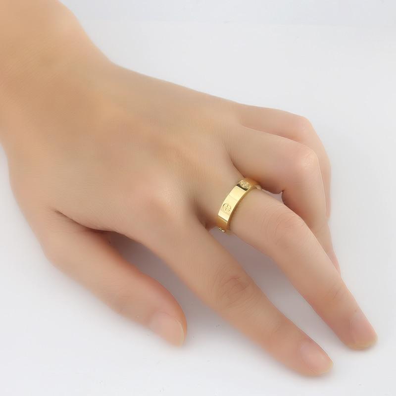 Simple Zircon stainless steel ring - EZdeels