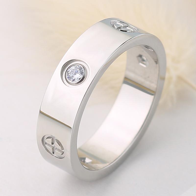 Simple Zircon stainless steel ring - EZdeels