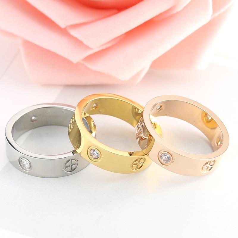 Simple Zircon stainless steel ring - EZdeels