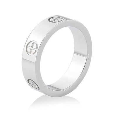 Simple Zircon stainless steel ring - EZdeels