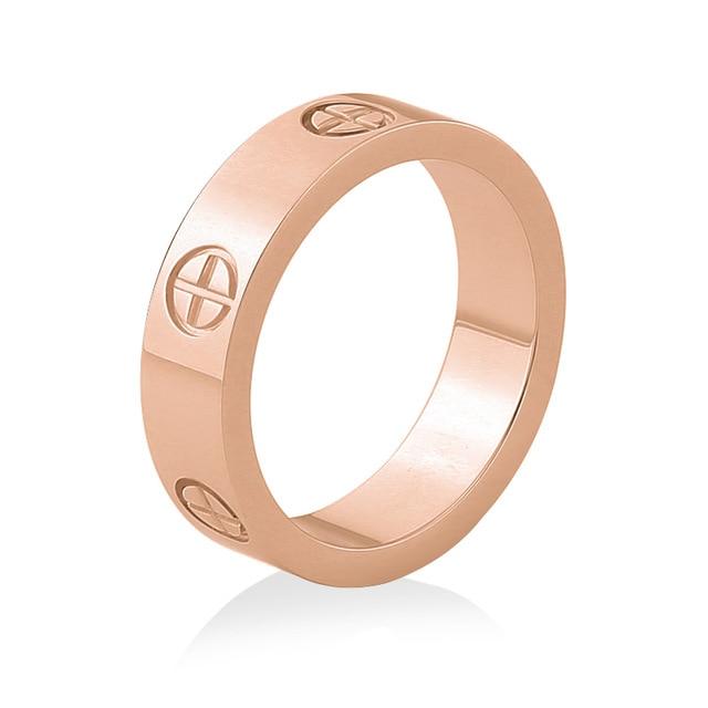 Simple Zircon stainless steel ring - EZdeels